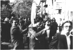 першотравнева демонстрація 1977 року: І.Бандос, А.Скрипник, О.Ф.Целуйко. С.В.Литовченко